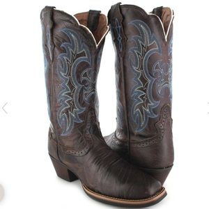 Justin Sevana Brown Square Toe Boots